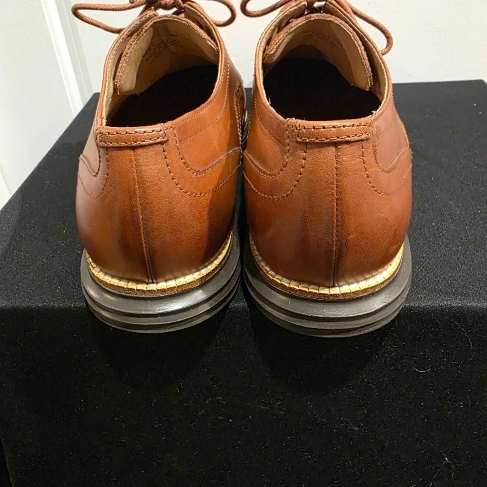 Cole Haan Original Grand Wingtip Oxford Men's 13M British Tan Leather Lace Up
